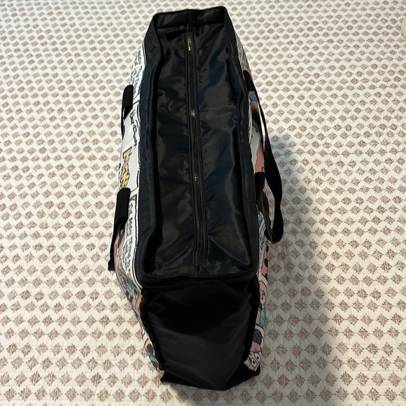 Disney Mickey Minnie Mouse Comic Strip Zipper Tote Travel Overnight Large Bag - Picture 15 of 17